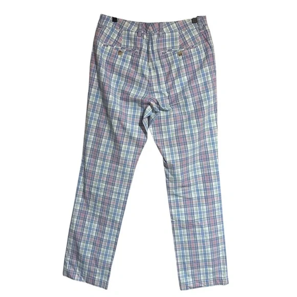 Vineyard Vines Men’s Seafeather Plaid Slim Fit Breaker Pants 32x32 NWOT - Picture 7 of 10